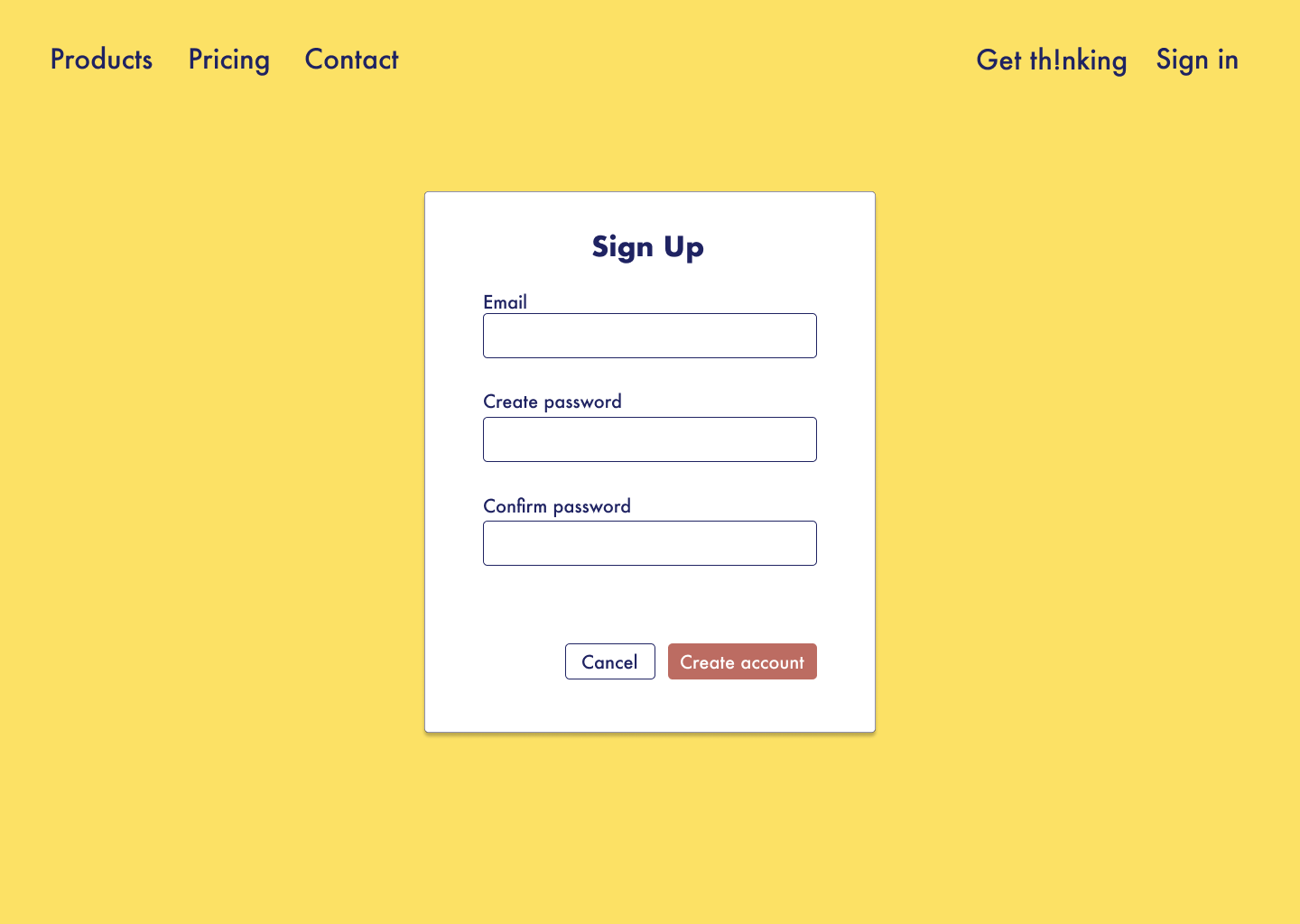 mockup of onboarding