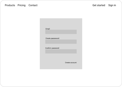 onboarding wireframe